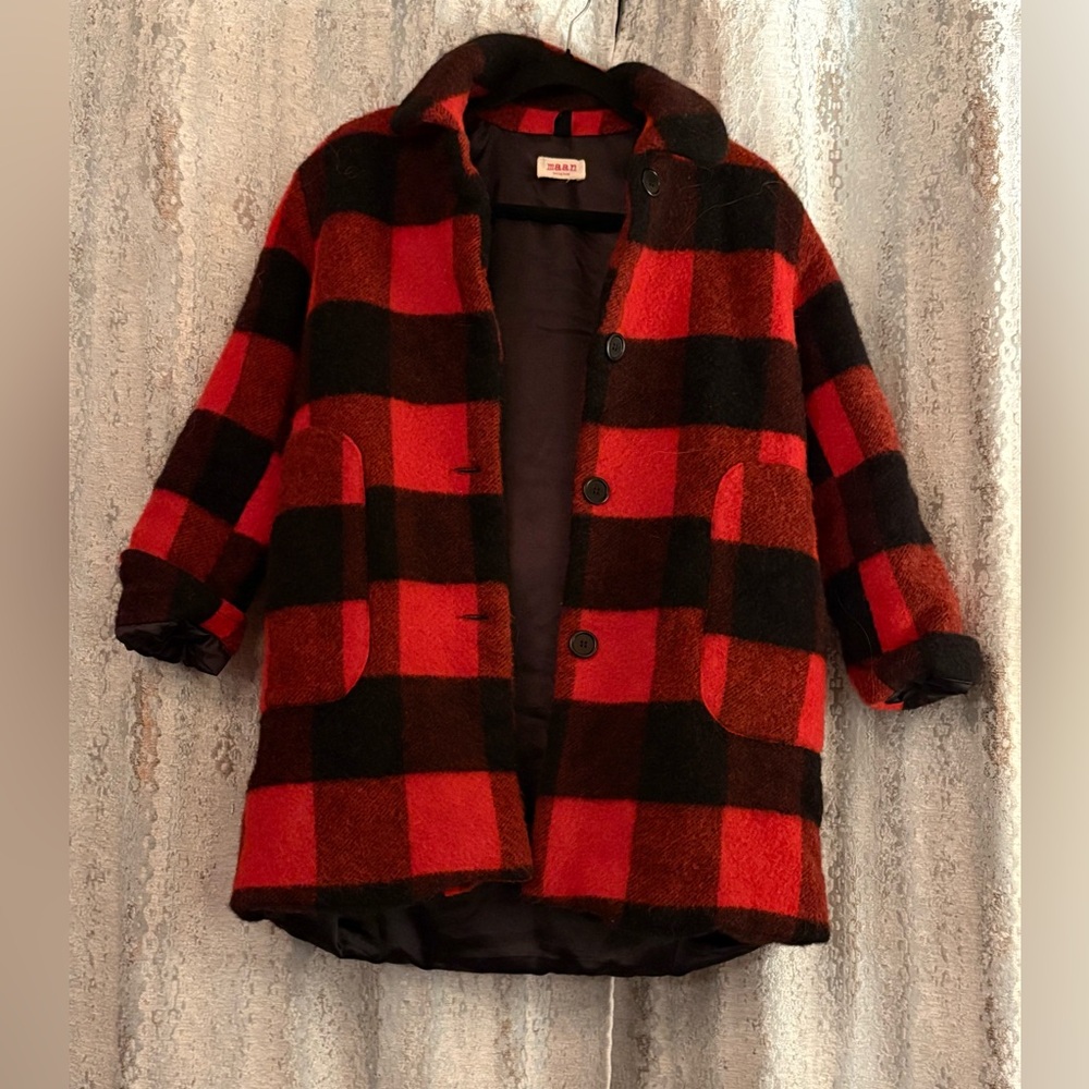 Plaid Red and Black kid’s Jacket Maan Belgium 12